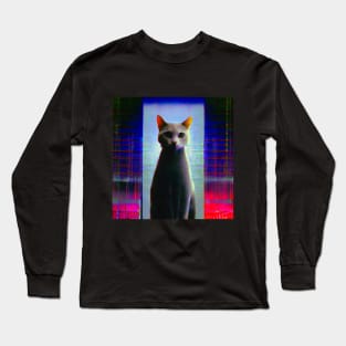 Glitch Cat Long Sleeve T-Shirt